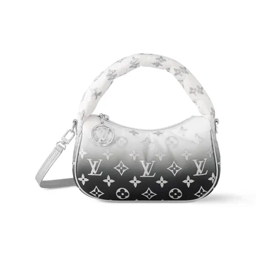 LOUIS VUITTON SKI Коллекция для катания на лыжах Луна Нейлоновая Сумка через плечо Сумка Мини Женская Серый и Белый