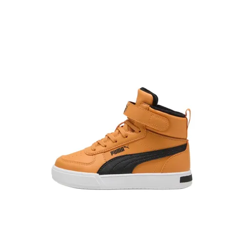 PUMA Caven High Топ Детская Баскетбольная Обувь Желтая Черная Малыш