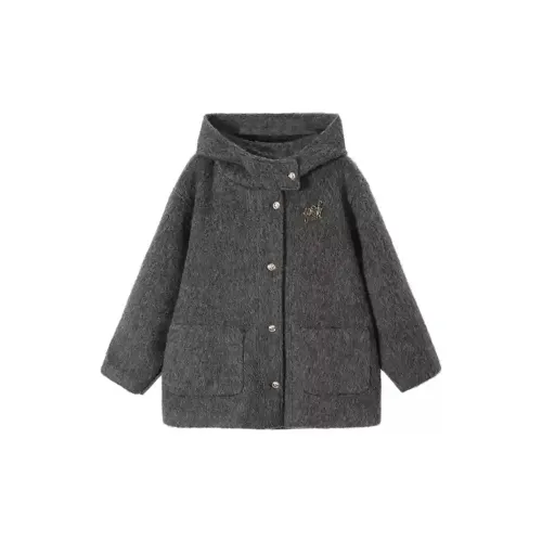 COVER TIME Темно-серый Женский Пальто