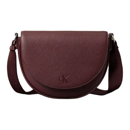 Calvin Klein Artificial Leather Saddle Bag Crossbody Bag Regular Women's Cherry Red