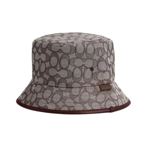 COACH Коровья кожа Bucket Hats Unisex Oak