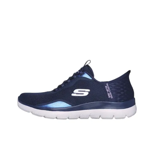 Skechers Slip Ins Низкий Топ Casual Женский Синий Фиолетовый