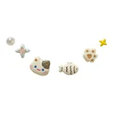 Котенок и Рыбка Набор Серьги