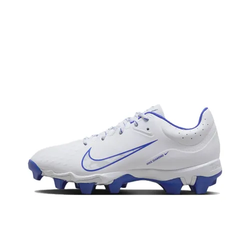 Nike Hyperdiamond 4 Slip-resistant Abrasion-resistant Low-top Training Shoes Women's White Blue Найк Хипердиамонд 4 Противоскользящие Устойчивые к истиранию Низкие Кроссовки для тренировок Женские Белые Синие