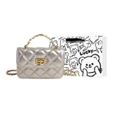 Серебристая +сумка для покупок