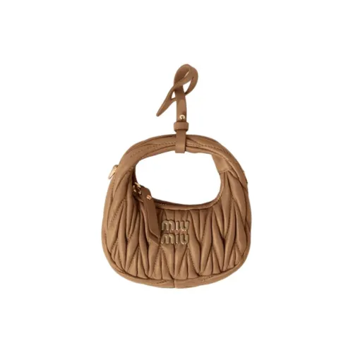 MIU MIU Wander Series Мягкая овечья кожа сумка через плечо сумка через плечо экстра мини женская карамель