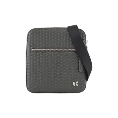 EMPORIO ARMANI Полиуретан Одно плечо Через плечо Курьерская сумка Маленький Мужской Темно-серый