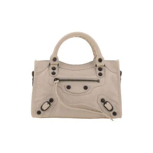 Balenciaga Телячья кожа Тоут Сумка Сумка для покупок Сумка Мини Женская Миндаль