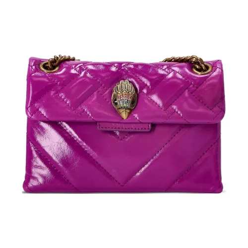 Kurt Geiger London Lambskin Portable Crossbody Bag Shoulder Bag Mini Unisex Purple Pink Курт Гейзер Лондон Lambskin Портативная Сумка через плечо Сумка на плечо Мини Унисекс Фиолетовый Розовый