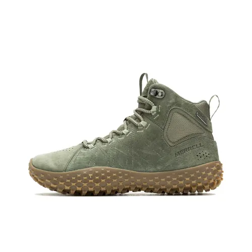 MERRELL Wrapt Slip-Resistant Waterproof MID Топ Походная обувь Женская Зеленая