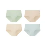 Светло-зеленый горошек - Телесный розовый - Кожа - Аква синий