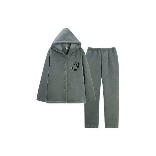 Sha Qian Пижамный комплект женский зеленый