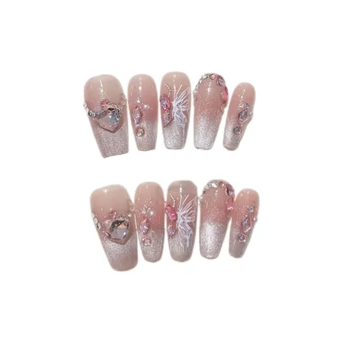 XIBI Luxury Элегантность Кошачий глаз Наклейка для Ногтей с Ромбом Бабочка Короткий LADDER Sparkling Flash French Coquette 15mm