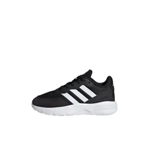 Adidas Nebzed Slip Resistant Abrasion Resistant Низкий Топ Детская Беговая Обувь Черная Детская