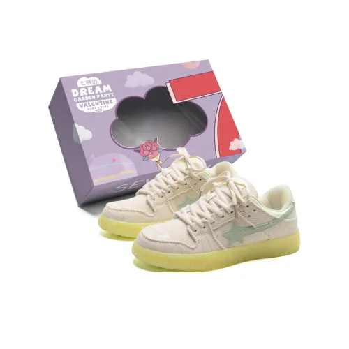 7 SEVFUN Износостойкий и Легкий Низкий Топ Скейтборд Кроссовки Унисекс Белый Зеленый