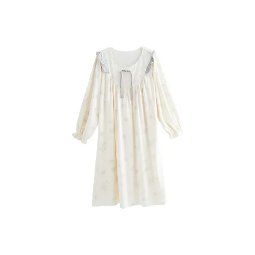 XUANZHITING Ночная сорочка Женская Абрикос