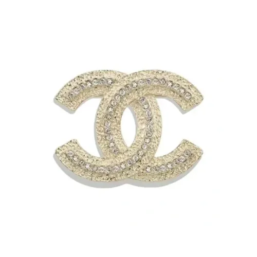 CHANEL Металл Броши Унисекс Белый