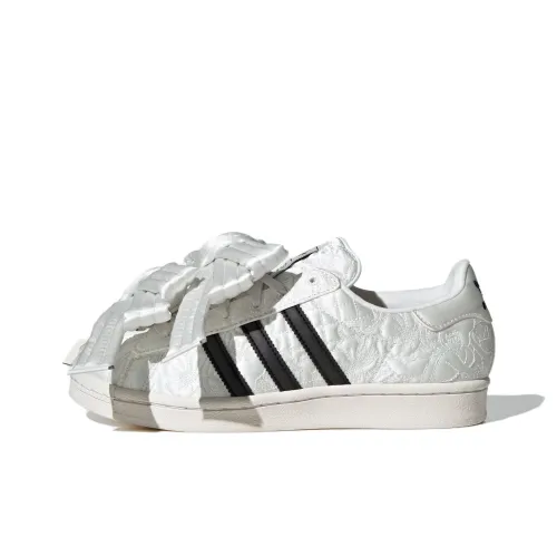 Caroline Hu x Adidas Originals Superstar W Устойчивые к истиранию низкие кроссовки для скейтбординга Женские Белые