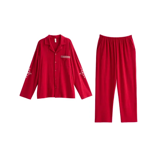 XUANZHITING Пижамный комплект мужской красный