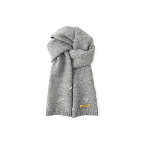 FREE RABBITⅡ Осенний и Зимний Милый Универсальный Теплый Шарф из Трикотажной Ткани Женские