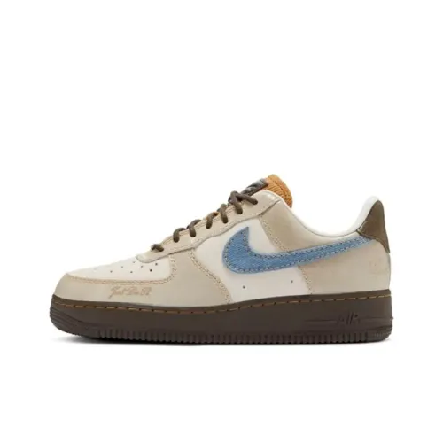 Nike Air FORCE 1 Low 'Любовь Peace' противоскользящие устойчивые к истиранию низкий топ кроссовки для скейтбординга женские коричневый белый синий