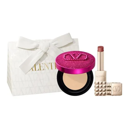 Валентино Imaginaria Розовый Ограниченная серия Air Cushion Stud Помада Коробка Наборы для макияжа Легко смешивается с цветом лица