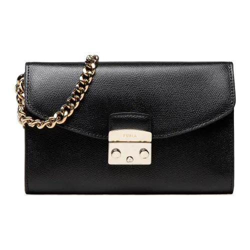 Furla Metropolis Collection Кожа Одно плечо Сумка Клатч Женская Черная