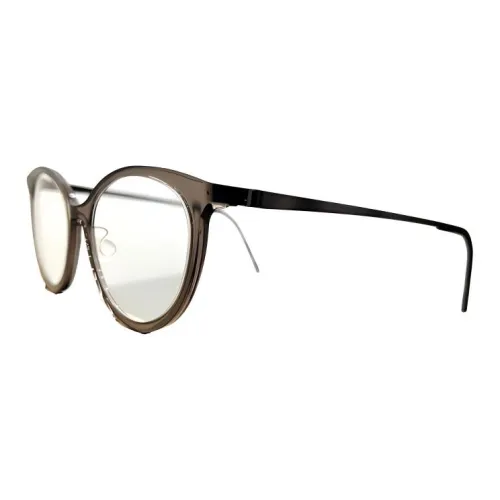 LINDBERG Пластиковая оправа Чистый титан Овал Оправы для очков Унисекс Серый