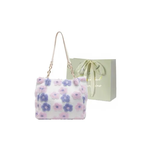 JIANGLIDA Плюшевая сумка сумка через плечо женская фиолетовая розовая синяя