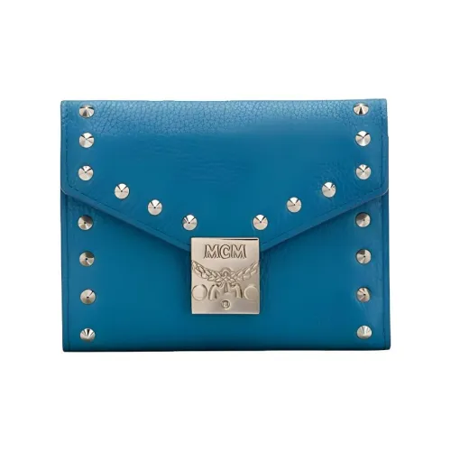 MCM Patricia Visetos Коровья кожа Кошелек Женские Бирюзовый
