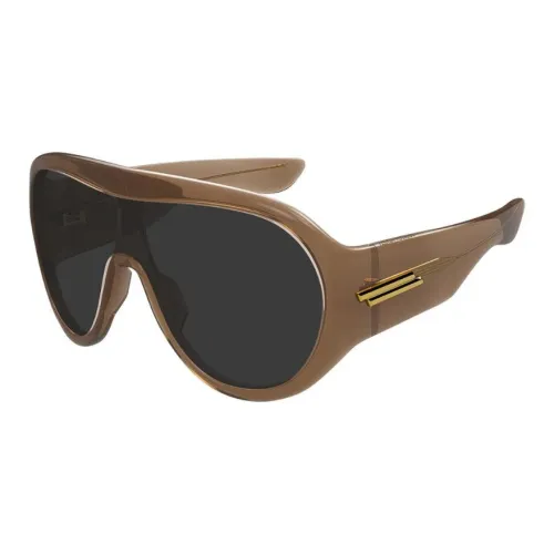 Bottega Veneta Ацетат Нерегулярная форма Солнцезащитные очки Мужской Коричневый
