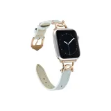 PU Alloy Leather Strap, White  
ПУ Сплав Кожа Ремешок, Белый