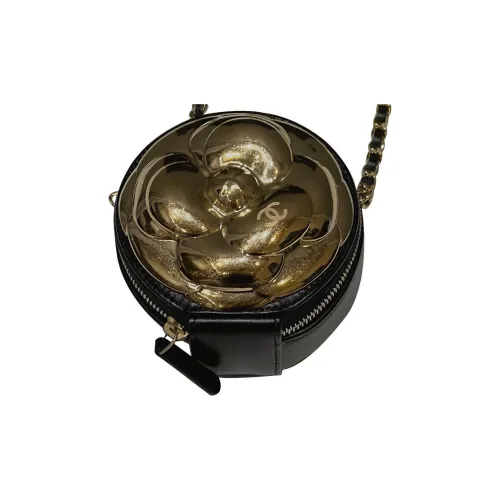 CHANEL Lambskin Crossbody Clutch Women's Gold Black CHANEL Lambskin через плечо клатч женский золотой и черный