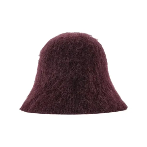 COS Mohair Polyester Bucket Hats Women's Red COS Мохер Полиэстер Шляпы ведра Женские Красный