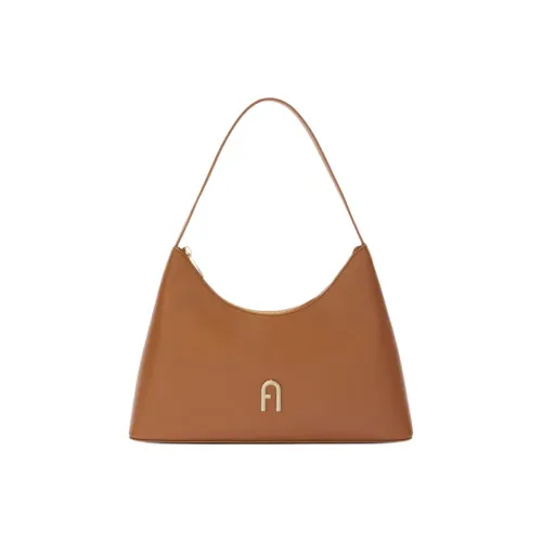 Furla Diamante Телячья кожа Сумка через плечо Маленькая Женская Коньячного цвета