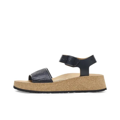 Birkenstock Glenda Raffia One Strap Sandals Women's Black Narrow Version Биркенсток Glenda Рафия One Strap Сандалии Женские Черные Узкие