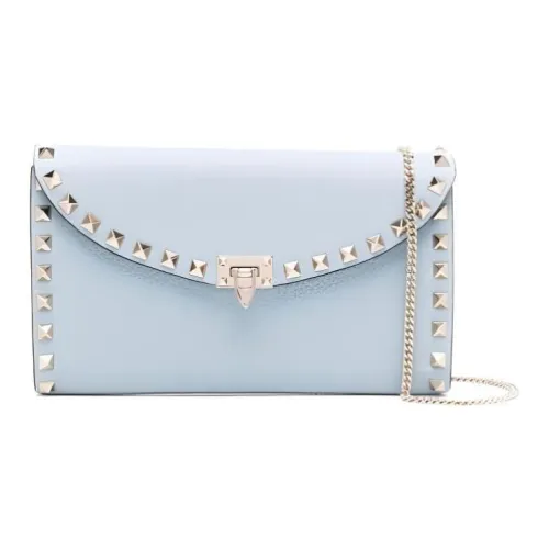 Valentino Rockstud Сумка через плечо из телячьей кожи сумка на плечо женская небесно-голубая