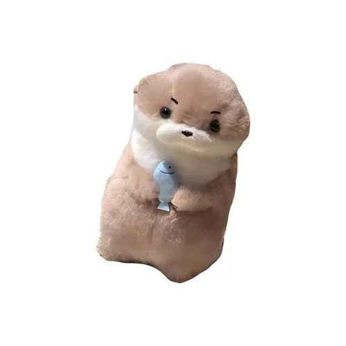 Ha Jie Bret Милый Little Otter Обнимающая Рыбку Плюшевый Игрушечный Куклы Плюшевый Брелок 8 см Высокий