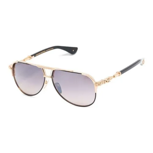 Chrome Hearts Металл Ацетат Aviator Солнцезащитные очки Мужские Золотые