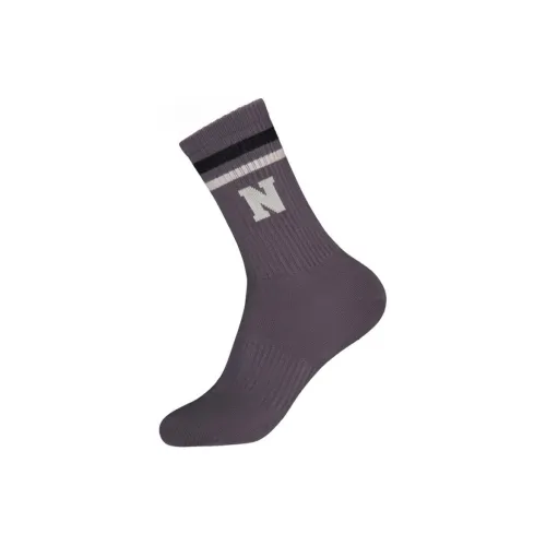 New Balance Черный Асфальтовый 1 шт Унисекс MID Носки до икры