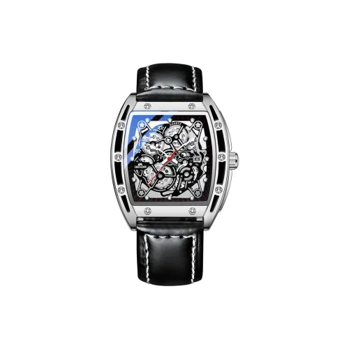 LIBER AEDON Наручные часы Кварцевый механизм Серебристый циферблат Мужские часы