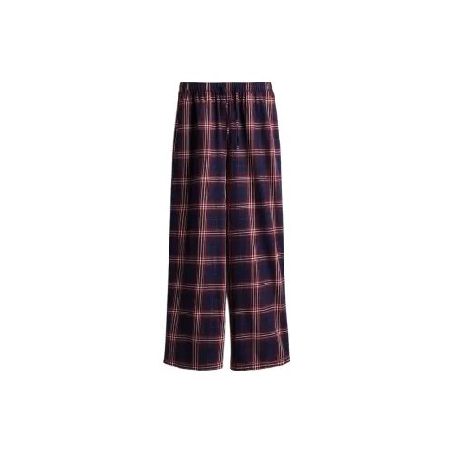 H M Пижамные штаны женские морской синий клетка