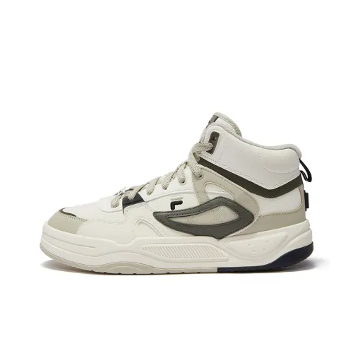 FILA FUSION BANK II Покрытие Высокие Кроссовки для Скейтбординга Мужские Белый-Коричневый