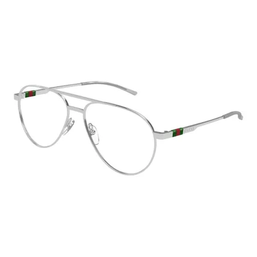 GUCCI Металл Aviator Оправа для очков Унисекс Серебряный
