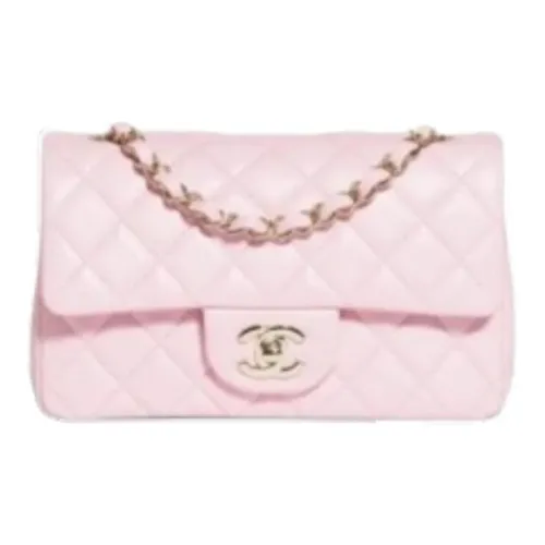 CHANEL Classic Flap CF Lambskin Сумка через плечо Мини Женская Светло-розовая Красная