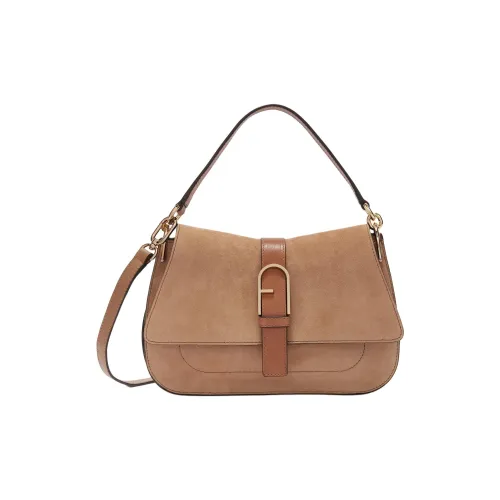 Furla Замша Сумка через плечо Сумка среднего размера Женская Хаки