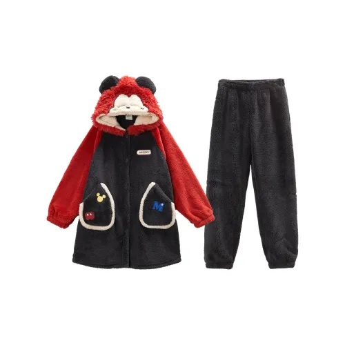 GUKOO x Disney Mickey Series Пижамный комплект Женские Медведь Черный
