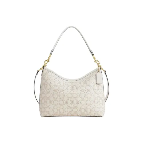 COACH Лорел Сумка через плечо из крупнозернистой текстуры Сумка Большая Женская Белая