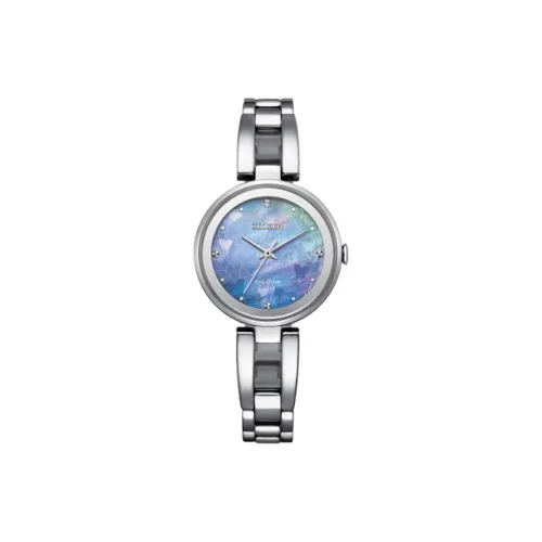 CITIZEN Светильник Кварцевый механизм Женские часы серии Eco Drive 28 мм Синий