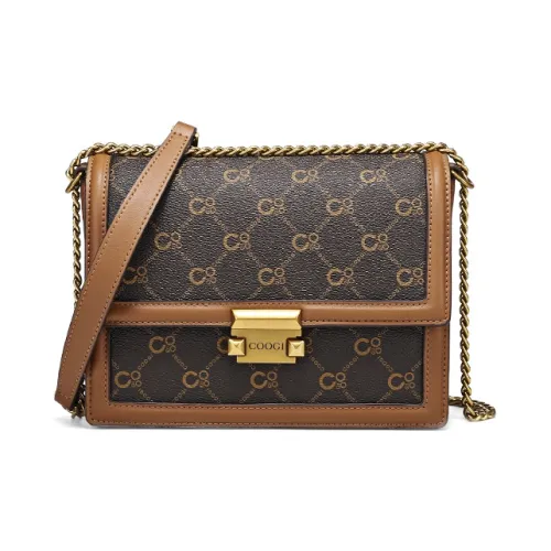 COOGI Сумка через плечо из синтетической кожи стандартная женская кофейного цвета